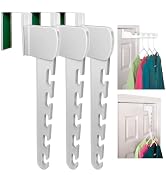 Wonder Hanger Over The Door 3-Pack Organizer for Clothes Hangers, Space-Saving Cascading Hanger H...