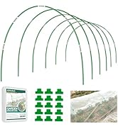 Joyhalo 36pcs Garden Hoops for Raised Beds, Garden Mesh Netting Kit with 10x20 Ft Net, Bird & Cic...