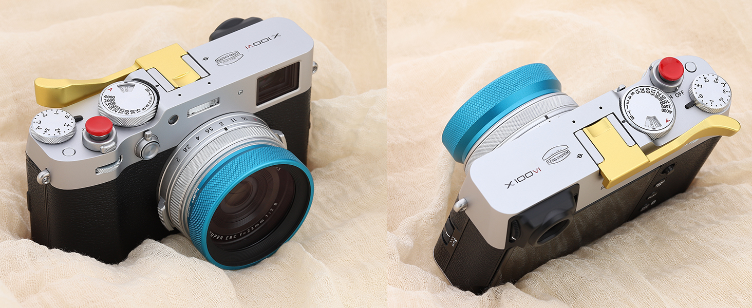 Haoge Metal Lens Hood MC UV Protection Multicoated Ultraviolet Lens Filter Fujifilm X100VI X100V