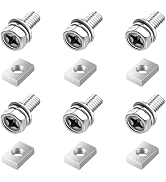 smseace 12Pack M6x16mm Battery Terminal Bolts and Nuts 304 Stainless Steel Motorcycle Battery Bol...