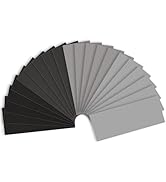 Shineboc Fine Sandpaper Assortment 1000/2000/3000/5000 Grit, 20 Sheets, 9 x 3.6 Inch Wet Dry Sand...