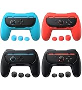 FASTSNAIL 4 Pack Grips for Nintendo Switch 2 (2025) for Joy-Con 2, Wear-Resistant & Anti-Slip Swi...