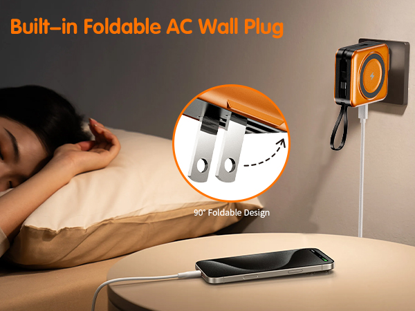 portable charger with built in cable
