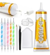 110 ML B7000 Rhinestones Glue for Crafts, 3.7 fl oz B7000 Jewelry Glue with 5 Dotting Pen Tool, W...