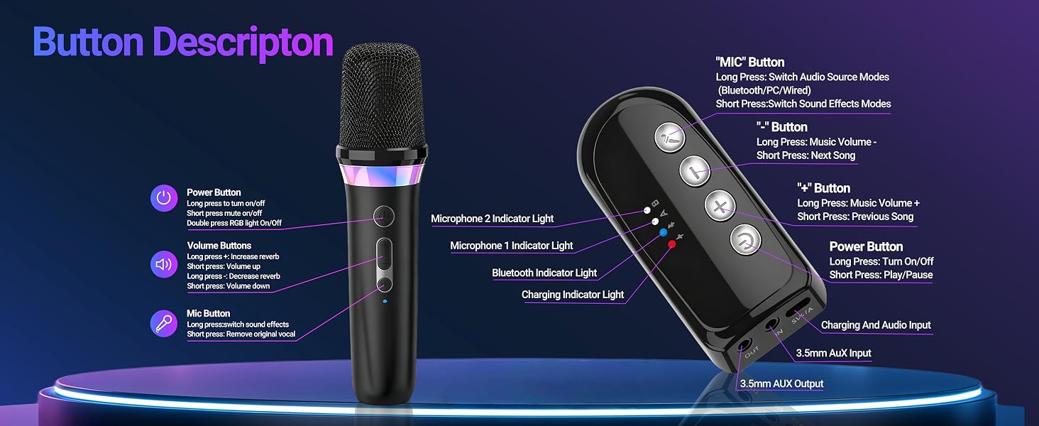 wireless karaoke microphone