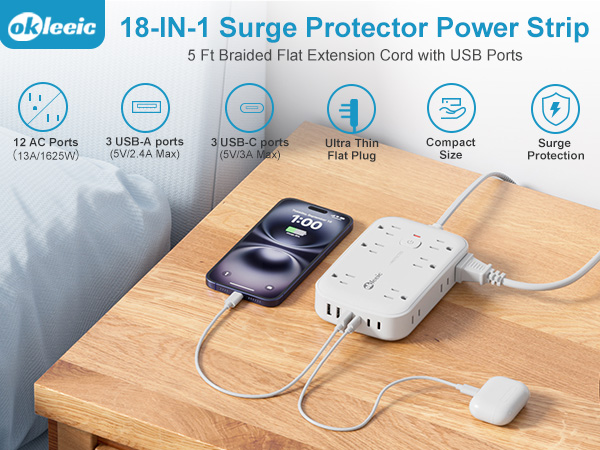 surge protector with usb ports