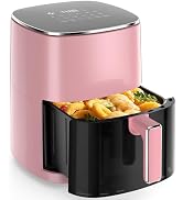 KMFurnila Air Fryer, 6QT Square Airfryer with Visual Window, 400°F Fast Heating Air Fryers Oven w...
