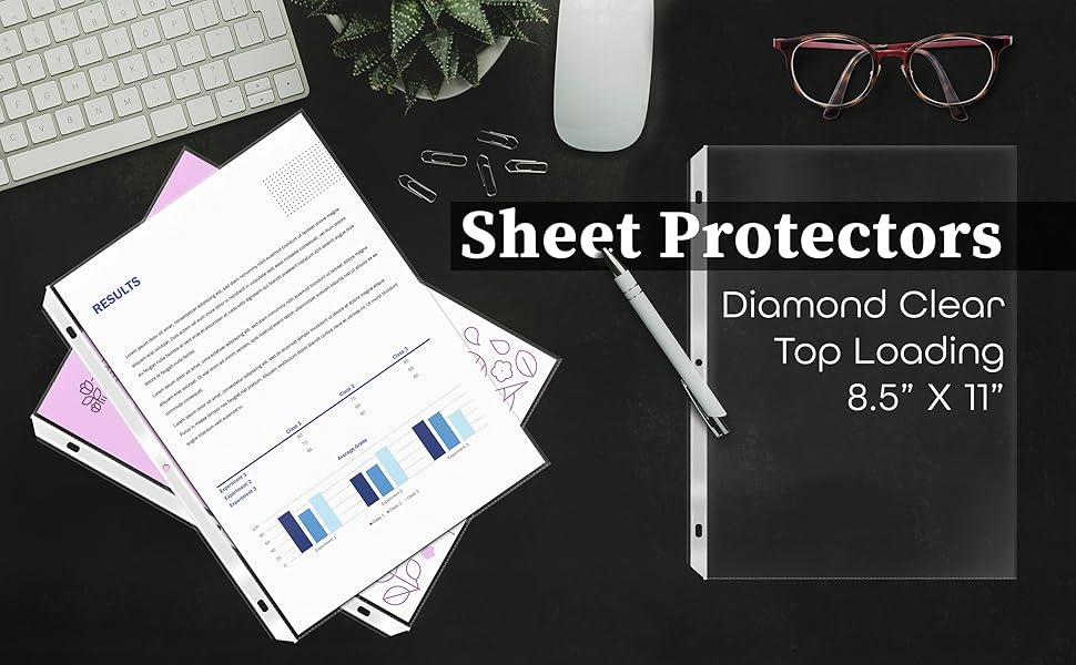 Poly Sheet Protectors, Diamond Clear