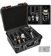 Pistol Gun Case for Multi Handguns - Hold Multiple Pistols & Magazines, Pre-cut Waterproof Hard S...