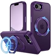 v-Golvin Strong Magnetic for iPhone 16e Case 2025 with Stand,Fit for MagSafe,360°Rotatable Ring D...