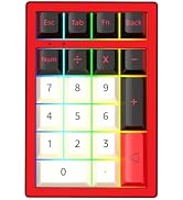 ZUOYA K21MAX Mechanical Number Pad,Aluminum Alloy Numeric Keypad,Tri-Mode BT5.0/2.4G/Type-C Recha...