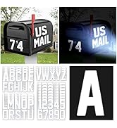 Seloom 148 PCS Reflective Mailbox Numbers and Letters Stickers Decals,4" X 7 Set Number 0-9 and 4...