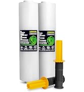 LEDRONA 15 in Stretch Film 1000 feet 80 Gauge 20 Microns 2 roll Strength up to 800% with a Pair o...