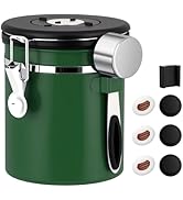ShanSon Coffee Canister Airtight Coffee Container Stainless Steel Coffee Bean Storage Container w...