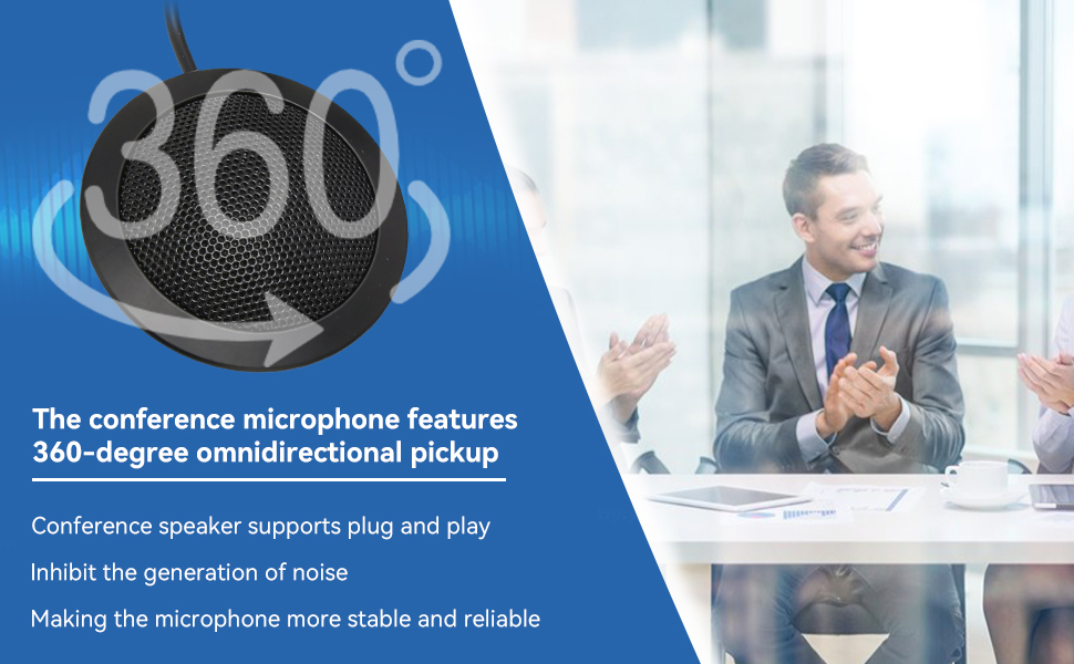Omnidirectional Pickup Computer Microphone Plug and Play Noise Reduction Laptop