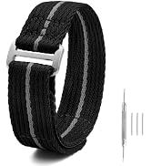 watchdives Nylon Watch Band 20mm 22mm Replacement Watch Straps Hook and Loop Fasteners Sport Watc...