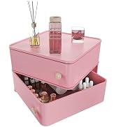 Rotating Makeup Organizer, Bathroom Makeup Spinning Storage Holder, Large Capacity Carousel Cosme...
