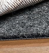BAGAIL Felt and Natural Rubber Backing Rug Pads 1/4” Thick, 5 x 7 Ft Non Slip Carpet Gripper