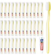 Disposable Toothbrush with Toothpaste Set Bulk, Individually Wrapped Soft Bristles Travel Size Me...