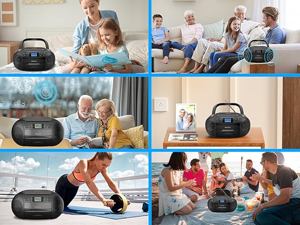 Megatek Portable CD Cassette Boombox