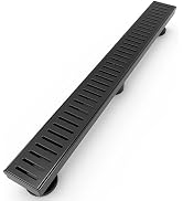 WEBANG 24 Inch Shower Linear Black Drain Rectangular Floor Drain with Accessories Capsule Pattern...