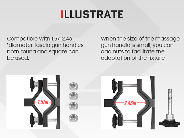 Massage Gun Holder hand held wall mount fascia stand rack bracket back Percussive muscle massagers