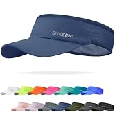 Sukeen Sports Sun Visor Men Women Lightweight Packable Cooling Stretchy Visor Hat for Running, Te...