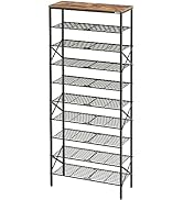 YATINEY 10 Tier Shoe Rack, Shoe Storage Organizer, Large Capacity Shoe Shelf Holds 40 Pairs of Sh...