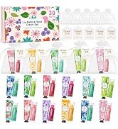 30 Sets Bulk Gifts For Women, Lip Balm Bulk and Hand Cream Gift Set with Organza Bags, Thank You ...