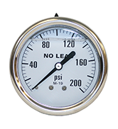 Merrill MFG 0~200 PSI Stainless Steel 1/4" NPT Liquid Filled Pressure Gauge