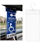 Gasedin Handicap Placard Holder, 11.6"×5" Ultra Transparent Parking Permit Placard Protector, Dis...