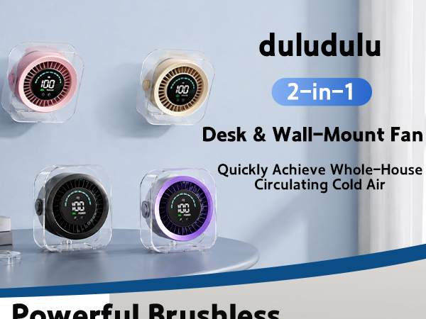 desk and wall-mountable fan