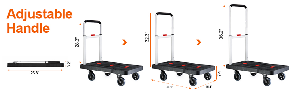 Fully Folded Push Cart