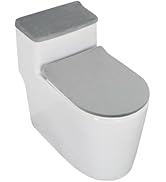 timecity Toilet Lid Cover Toilet Tank Cover Stretch Velvet Bathroom Toilet Lid Seat Cover Set Was...