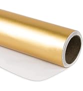 RUSPEPA Golden Metallic Wrapping Paper - Solid Color Matte Paper Perfect for Wedding,Birthday,Chr...