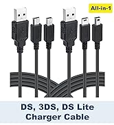 Funturbo All-in-1 DS Charger, 3DS DS Lite Charger Cable USB Charging Cord for Nintendo 3DS/3DS XL...