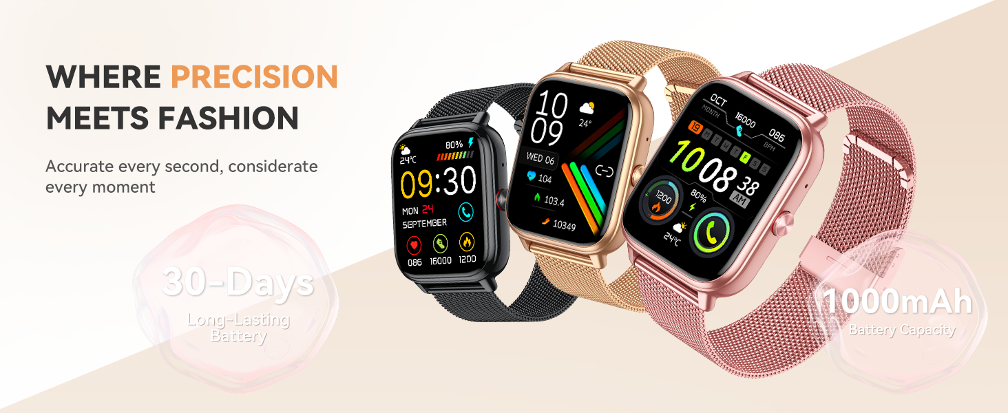 smart watch for women men pink watch gold smartwatch step counter watch fitness watch sport watch