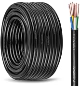 Kimbluth 18/7 Solid Sprinkler Wire 100FT 18 Gauge 7 Conductor Irrigation Wire with UV Resistant P...