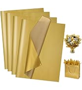 woric 110 Sheets Gold Tissue Paper for Gift Bags Metallic Tissue Paper Bulk | for Gift Wrapping D...