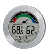 TIMTEK Silver hygrometer thermometer