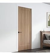 JUBEST 30"x80" 1-Panel Prefinished Laminate Oak Wood Finish Hollow Core Interior Door Slab, NOT I...
