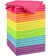 Orighty Cleaning Cloths 12x12 inch, Pack of 24, Highly Absorbent Microfiber Cleaning Supplies, Li...