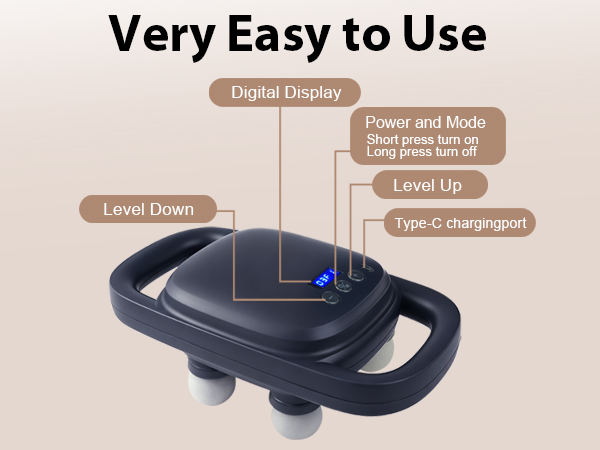 4 Head Massage Gun, massage gun, Deep Tissue Percussion Massager, back massager, neck massager