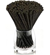 50 PCS Black Gold Glitter Plastic Swizzle Sticks, Crystal Cocktail Stirrers | Crystal Disposable ...