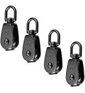 Antrader Single Pulley Block,M15 Pulley Block,Stainless Steel,Black,4Pcs | Single Pulley Block Wi...
