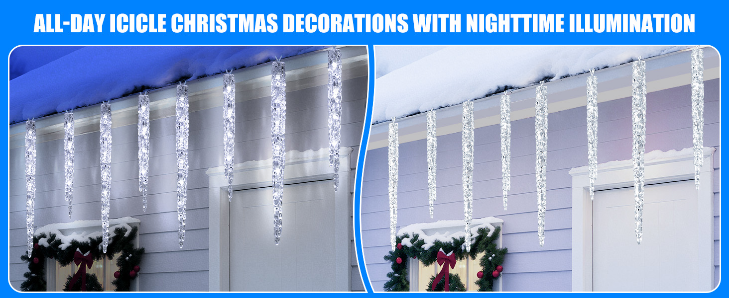 Hanging Icicle Lights Outdoor
