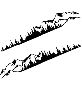 YAWUROU 2 PCS Mountain Tree Car Decals, Forest Theme Vinyl Waterproof Car Body Door Stickers, 6.6...