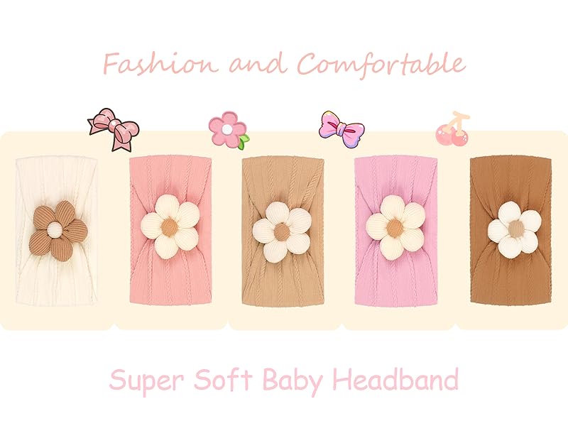 Multi-color baby headbands
