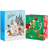 Hallmark Grinch Christmas Gift Bags for Kids (2 Bags: 1 Large 13", 1 Extra Large 15") Grinch with...