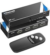 NEWCARE 8K HDMI 2.1 Switch 3 in 1 Out with Remote, 8K@60Hz 4K@120Hz HDMI Switch Support 48Gbps, 3...